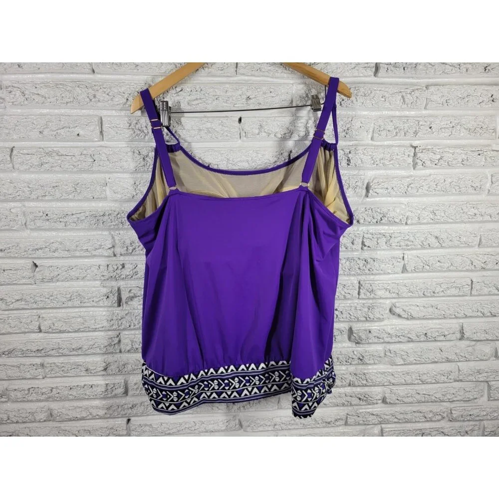 Swimsuits for All Womens Swimsuit 26 Plus Top Only Purple Bra PUR51E
